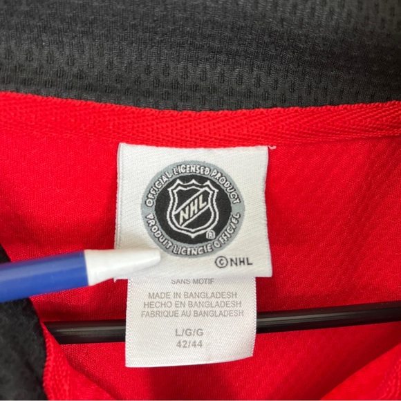 Chicago Blackhawks  Red Lightweight Quarterzip Long sleeve Sz Large NHL Official - Picture 8 of 11